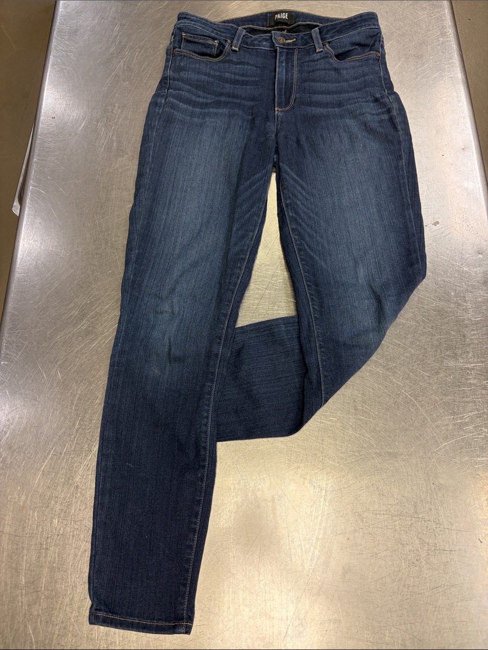PAIGE Hoxton Ankle Dark Indigo Skinny Jeans size 27